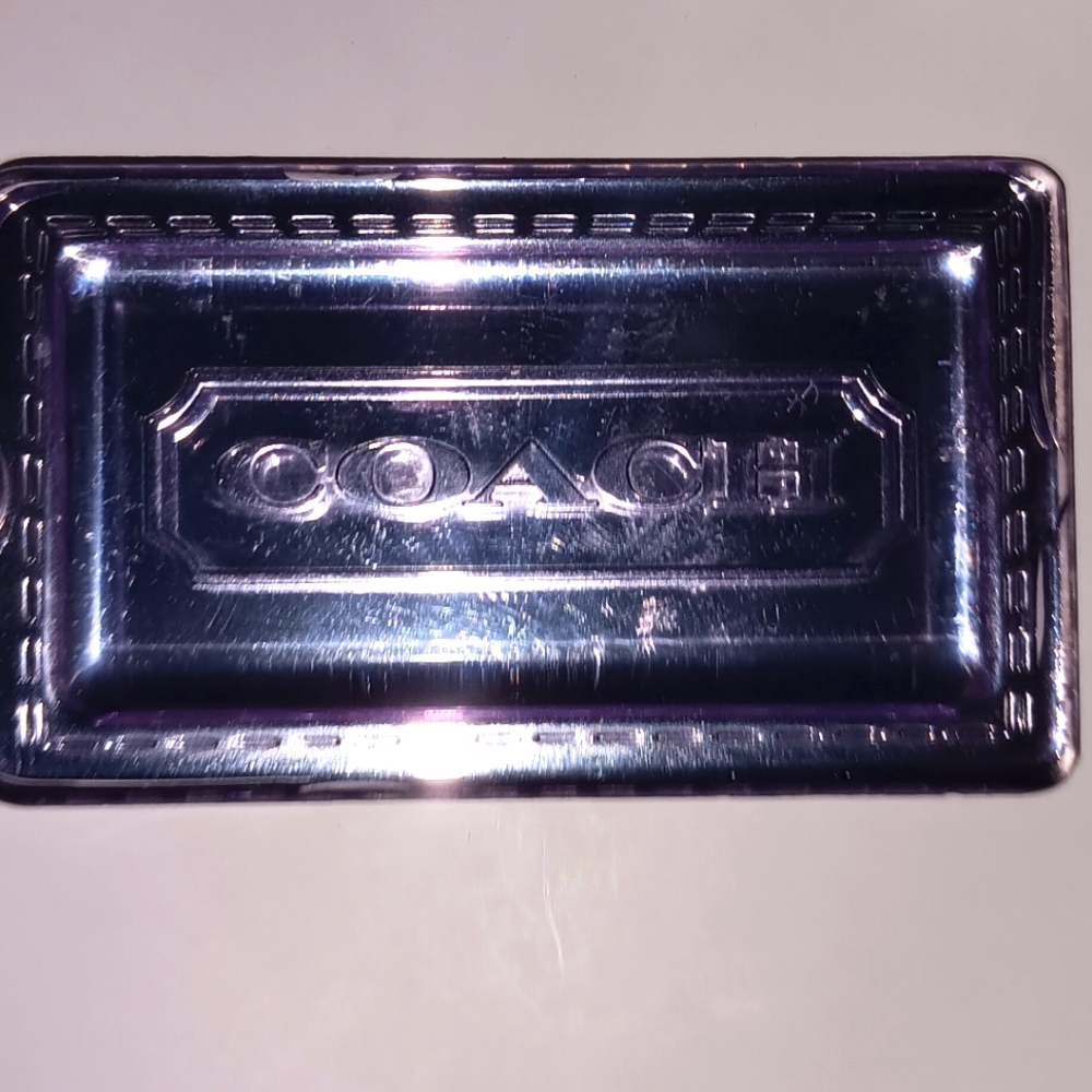Coach Metallic Silver Mirror Reflection Bag Charm - Picture 2 of 6